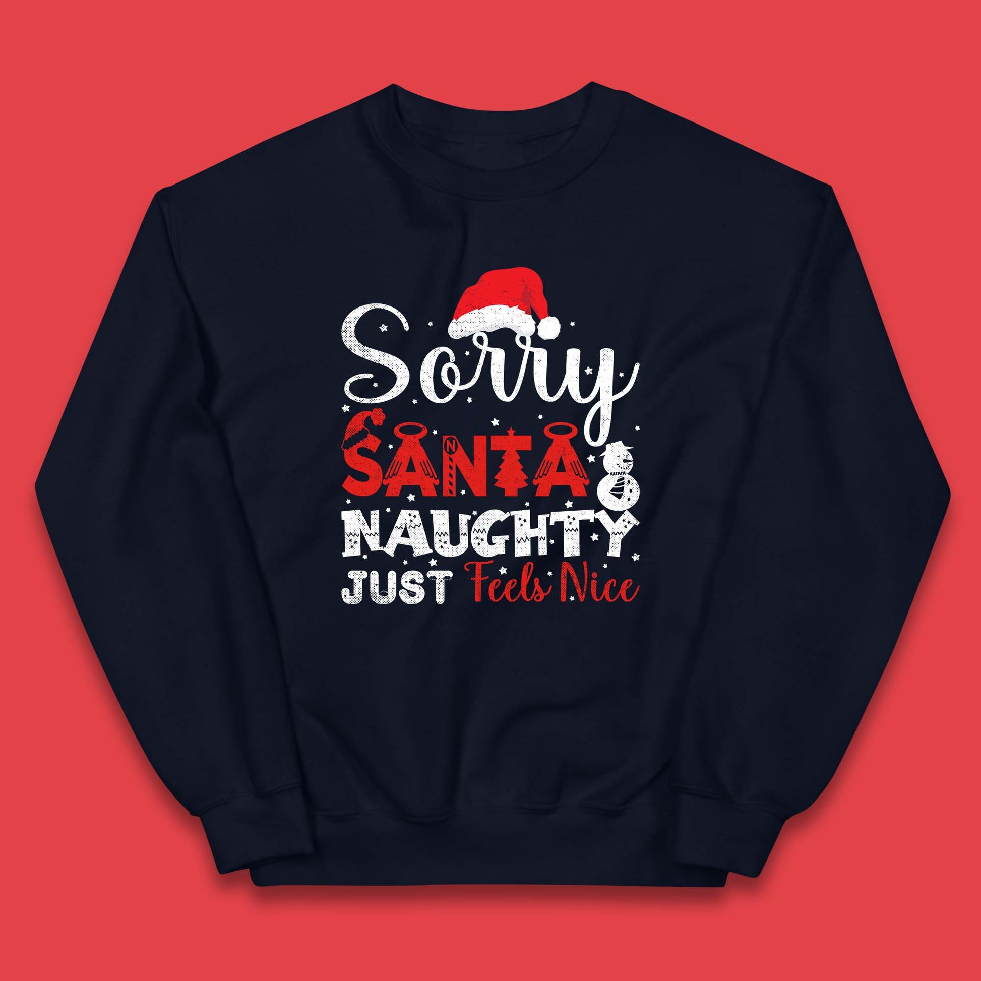 santa naughty christmas kids jumper