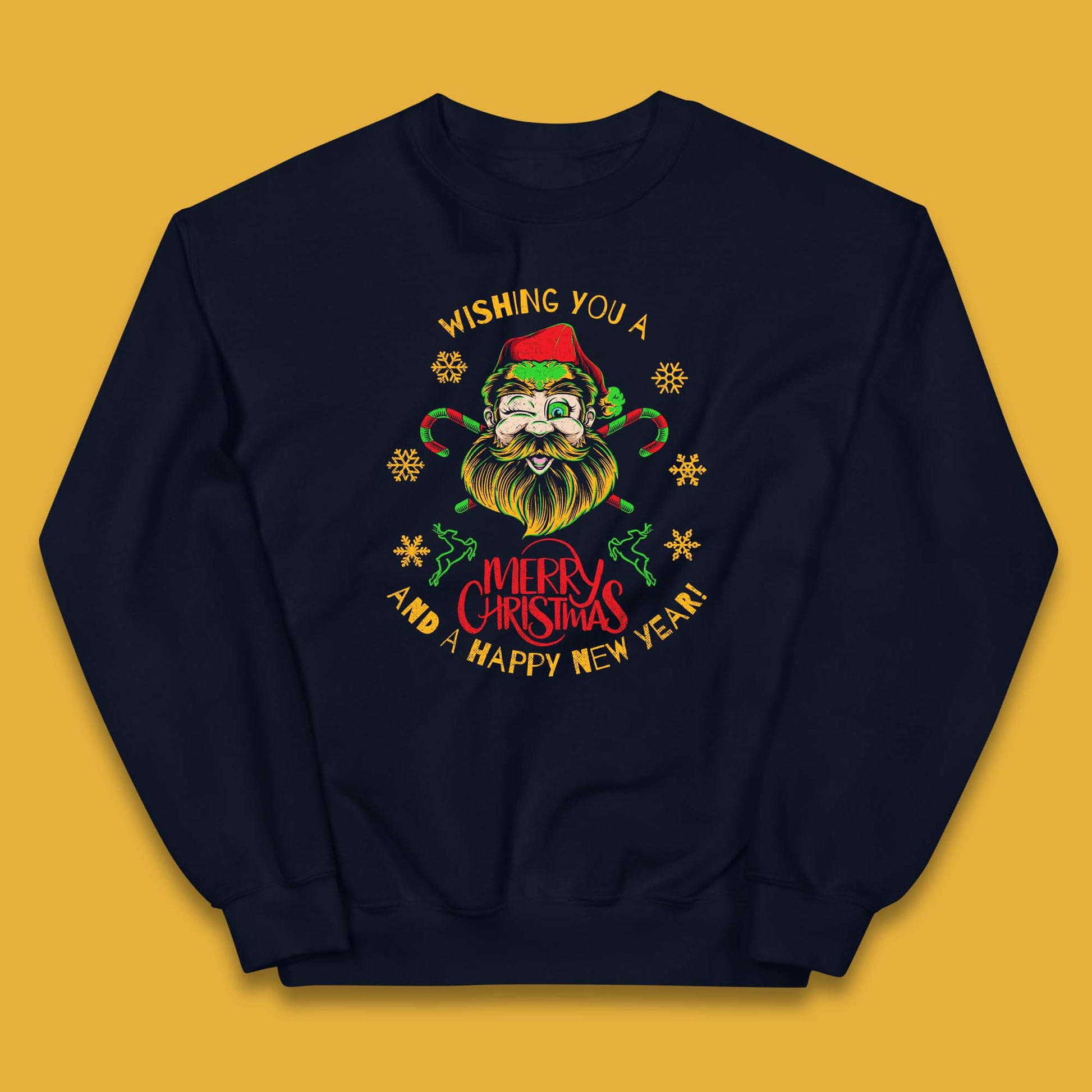 winking santa jumper