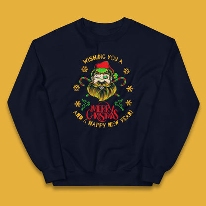 winking santa jumper