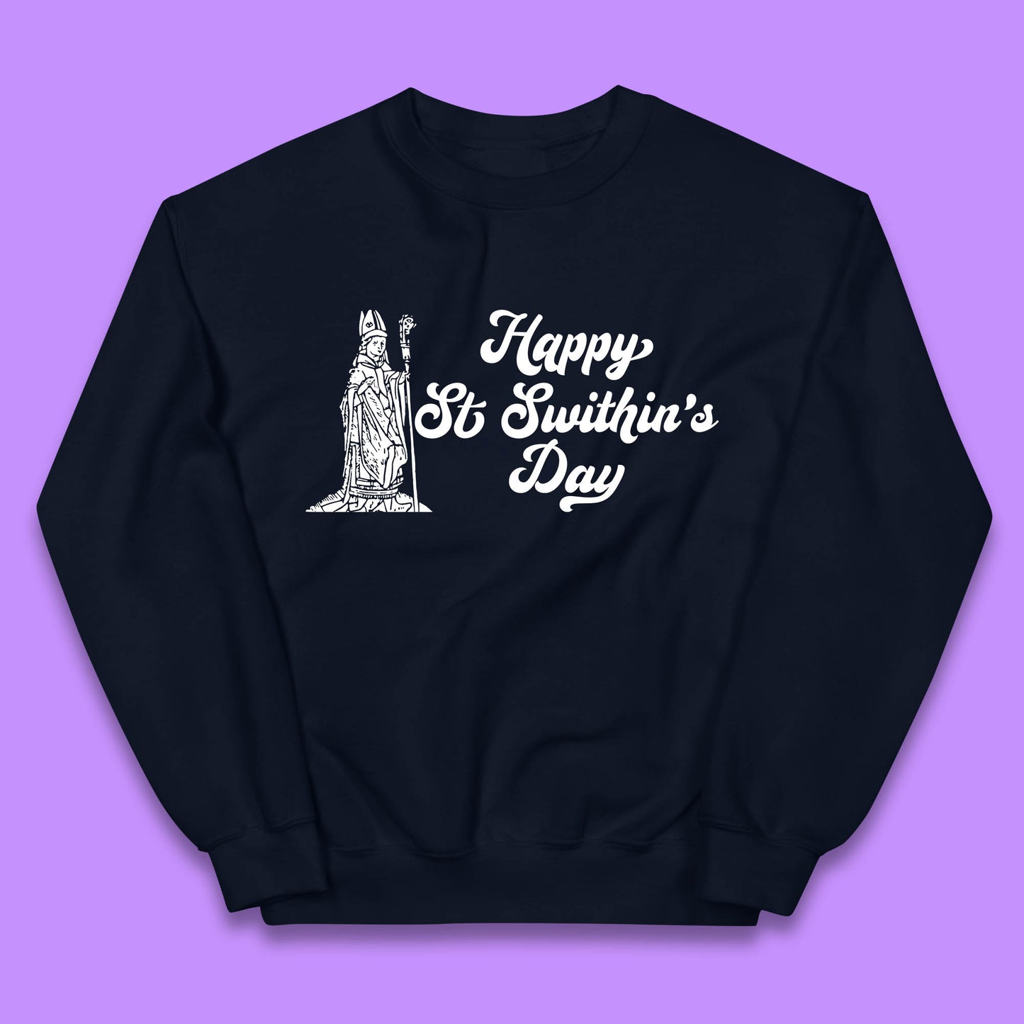 Happy St. Swithin's Day Swithun Weather Folklore Saint Swithun's Day Kids Jumper