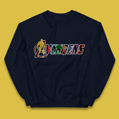 Marvel Avengers Super Heroes Movie Characters Spider Man, Hulk, Iron Man, Thor, Captain America Avengers Group Kids Jumper