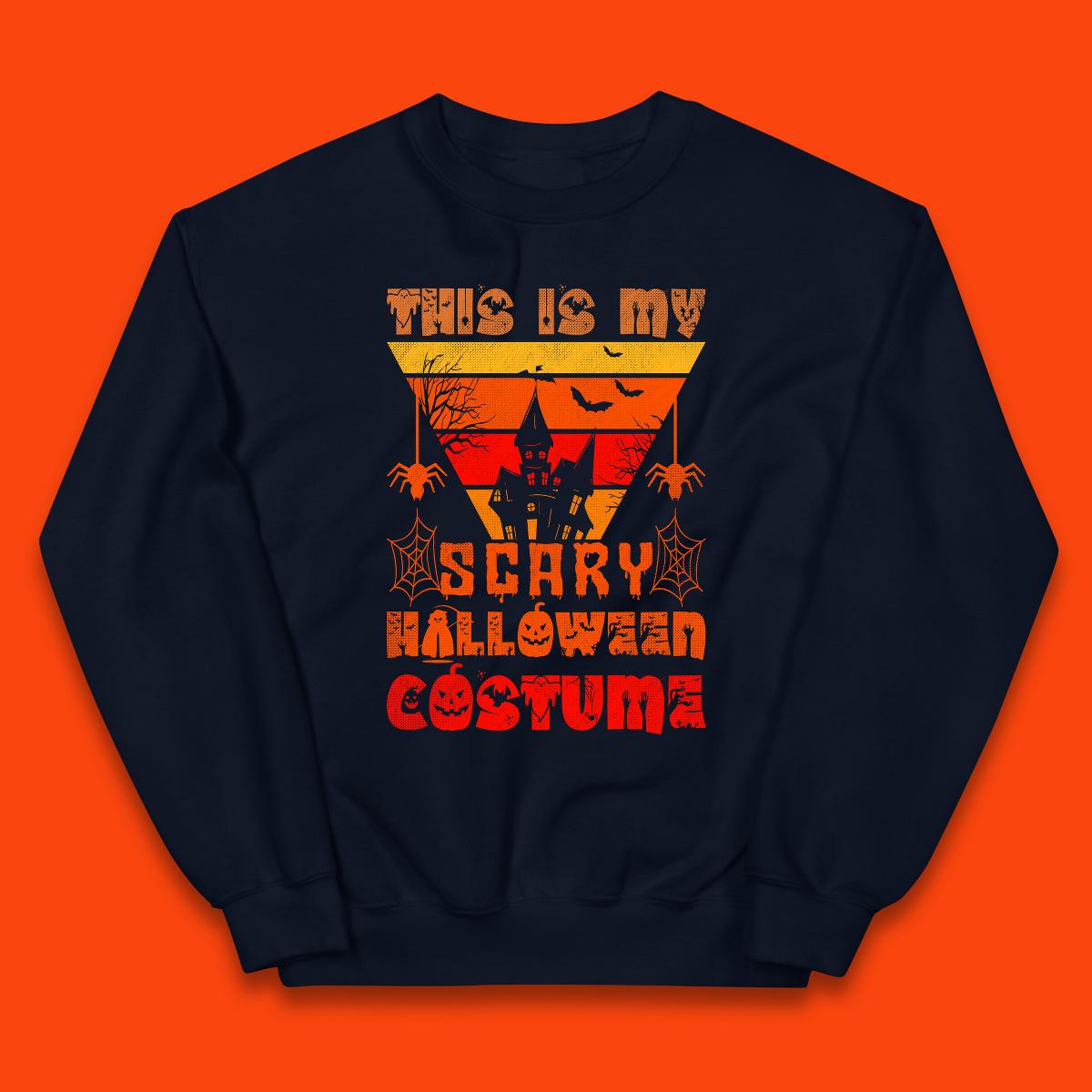 This Is My Scary Halloween Costume Spooky Haunted House Creepy Halloween Kids Jumper