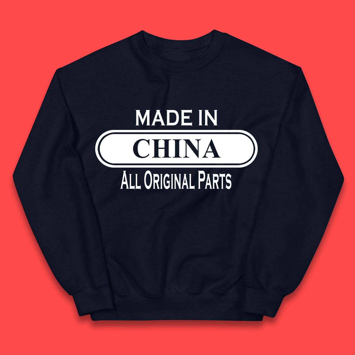 Made In China All Original Parts Vintage Retro Birthday Chinatown City of Westminster, London Gift Kids Jumper