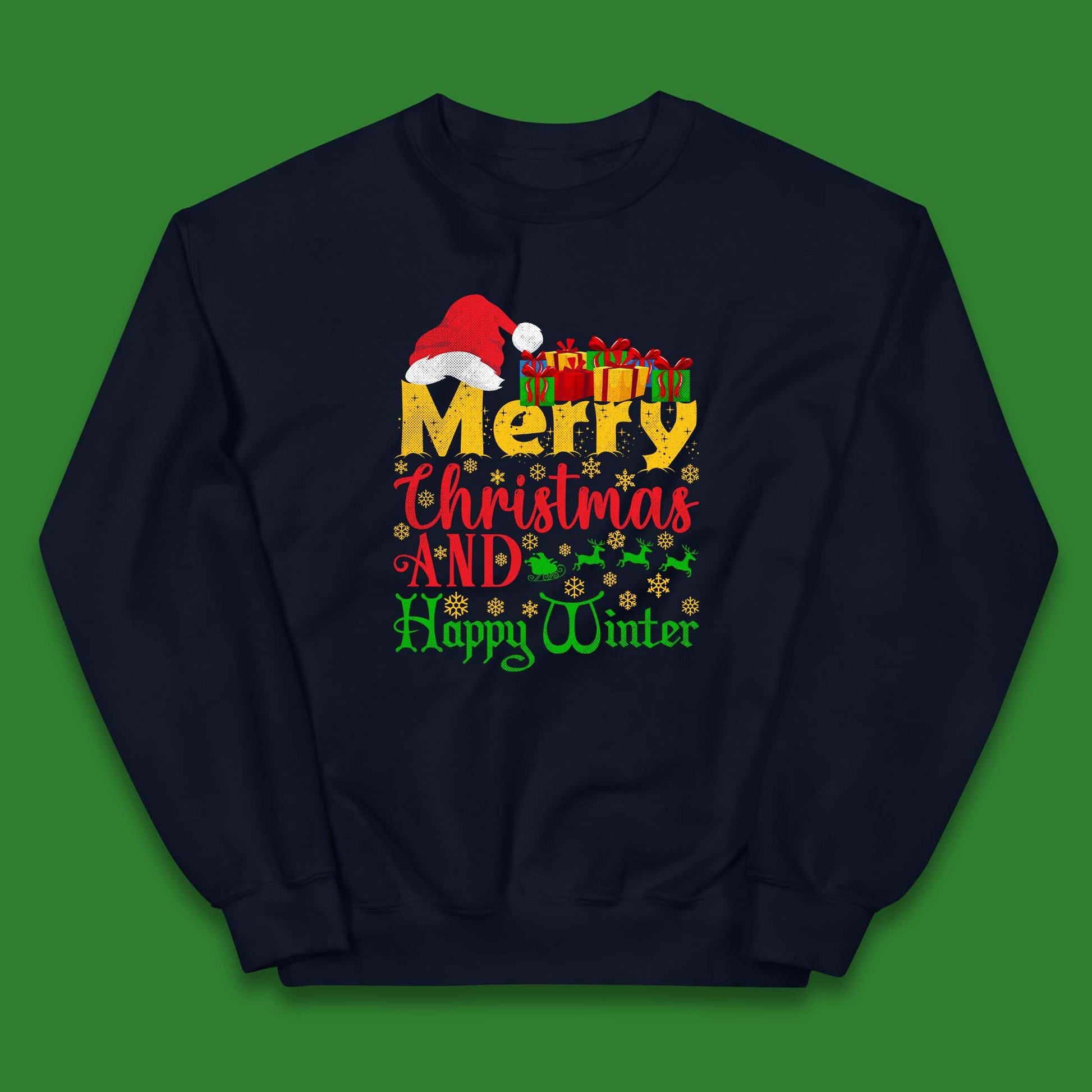 merry christmas and happy winter jumper