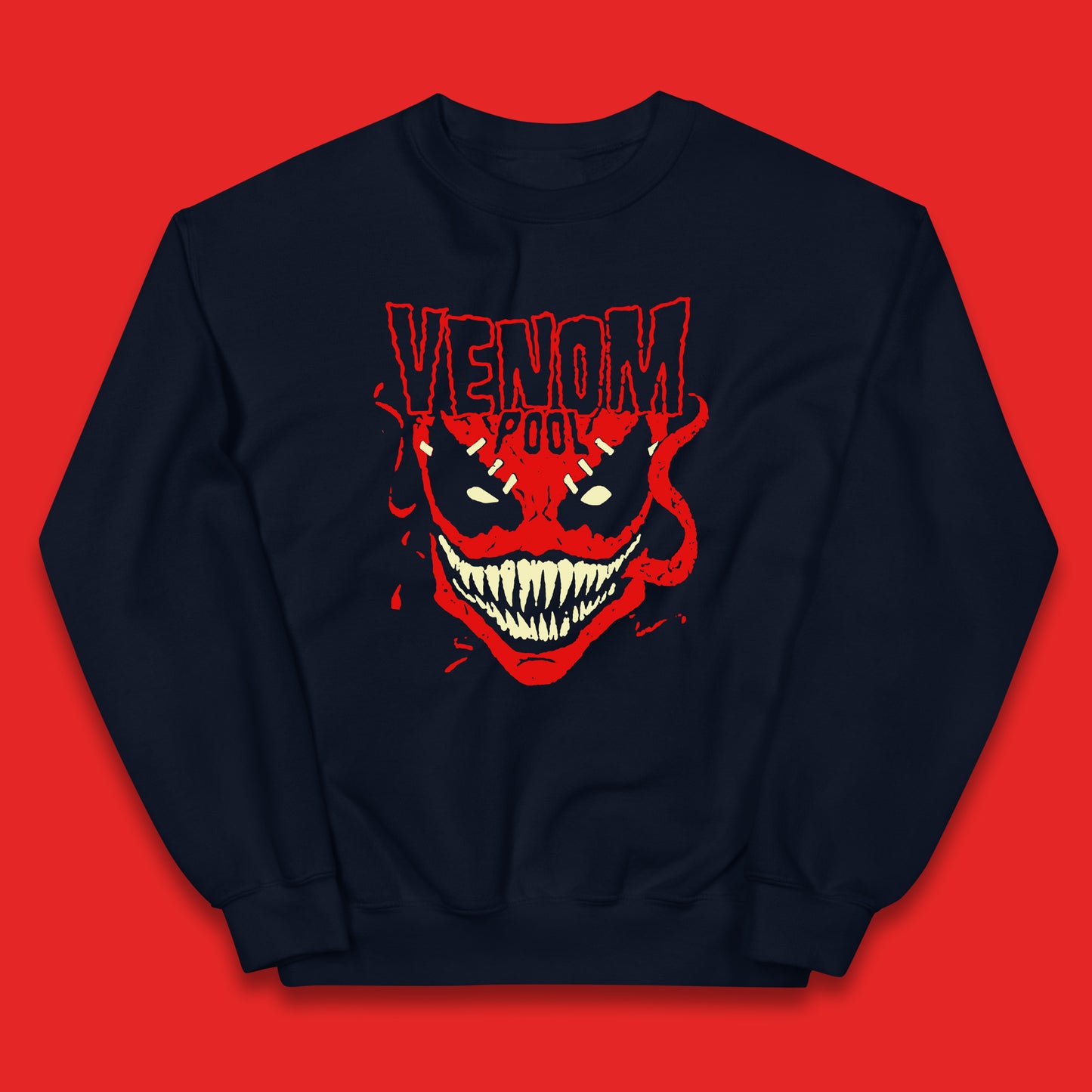 Venom Pool Marvel Avengers Venom Face Venom-Pool Marvel Comics Superhero Marvel Universe Movie Character Kids Jumper