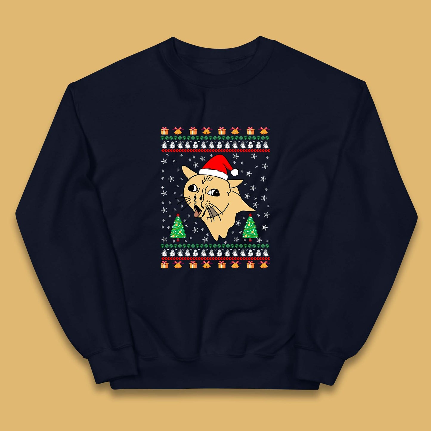 coughing cat christmas jumper