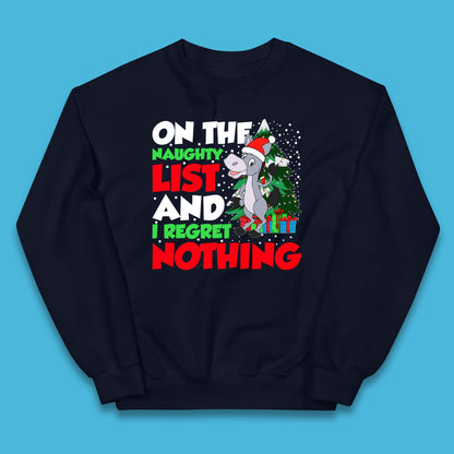 Donkey Christmas Naughty List Kids Jumper