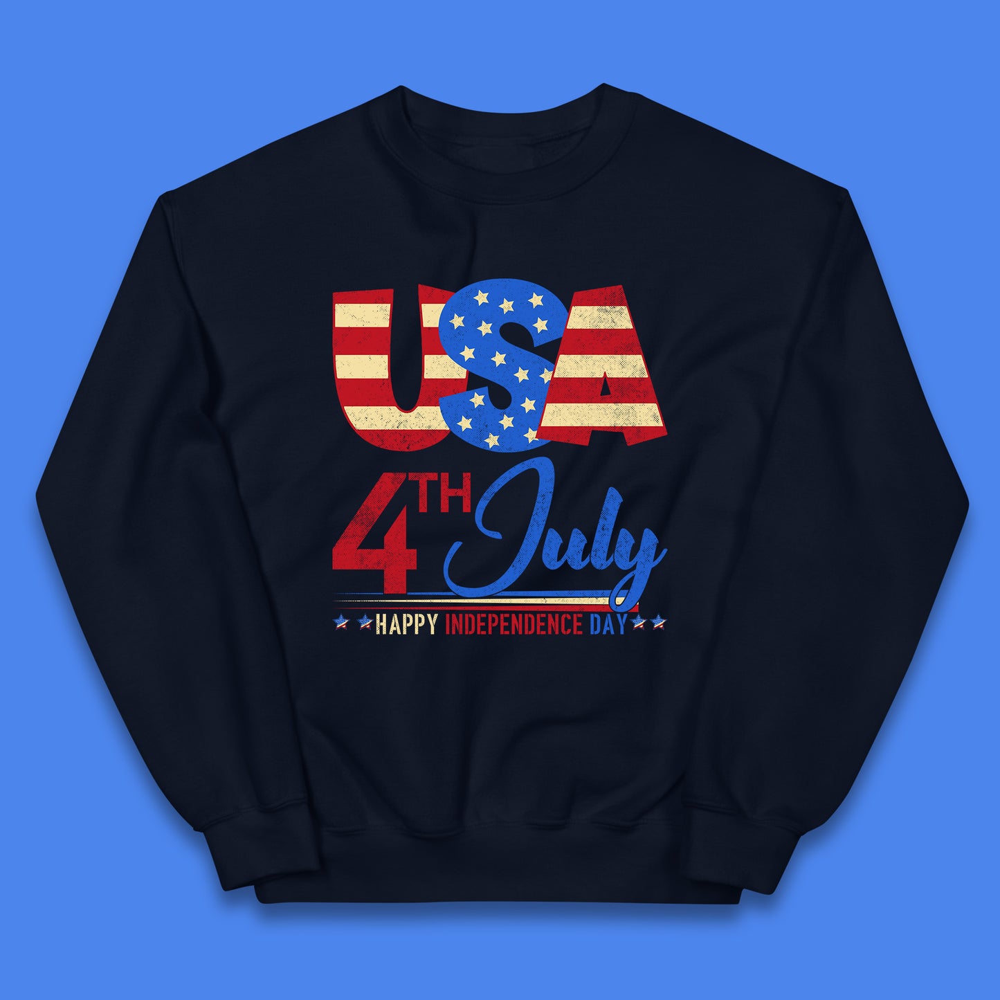 USA 4th July Happy Independence Day Celebration Patriotic Kids Jumper