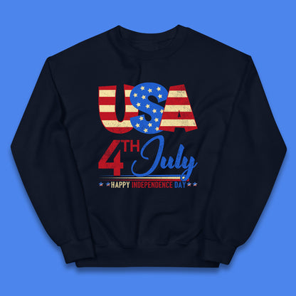 USA 4th July Happy Independence Day Celebration Patriotic Kids Jumper