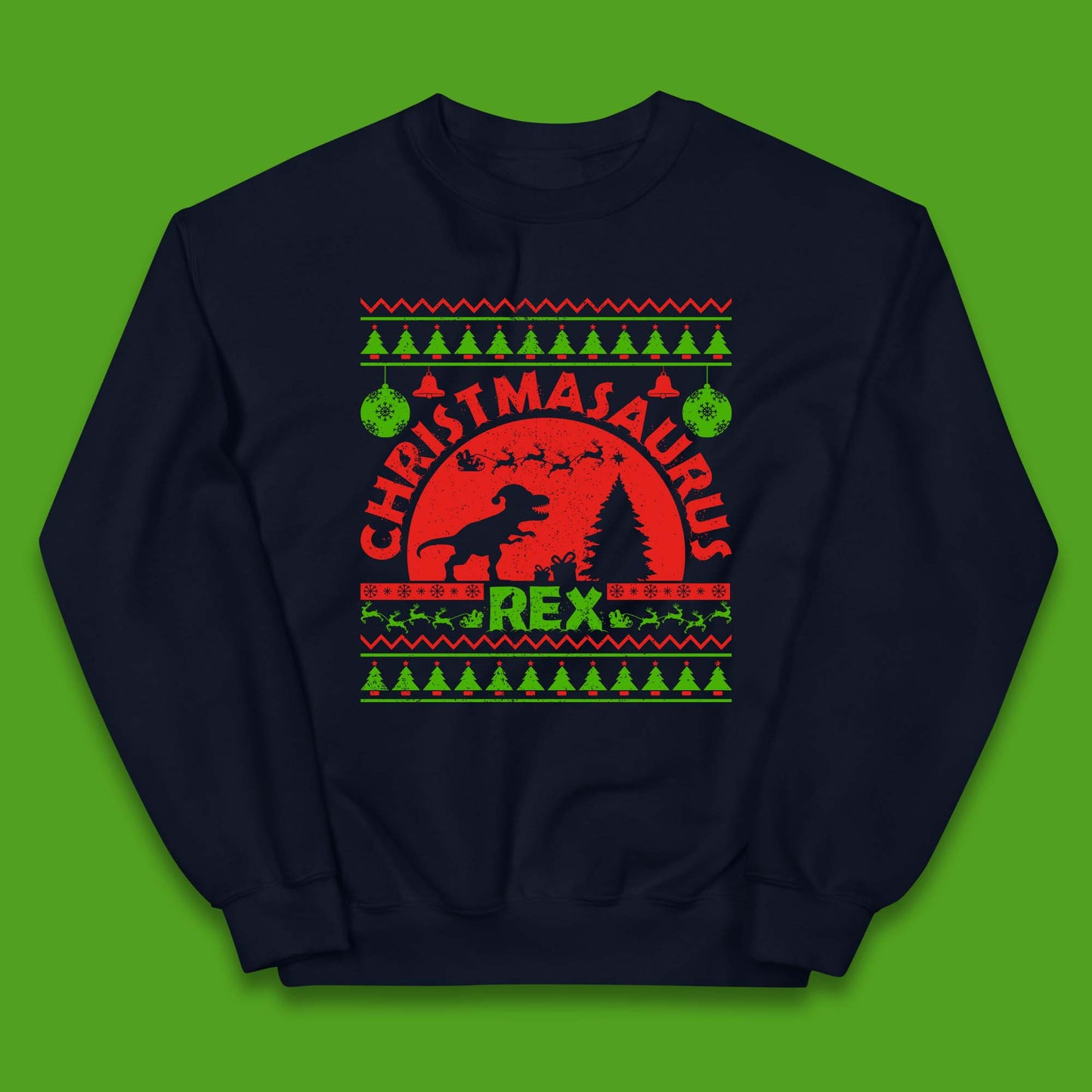 Christmasaurus Rex Kids Jumper