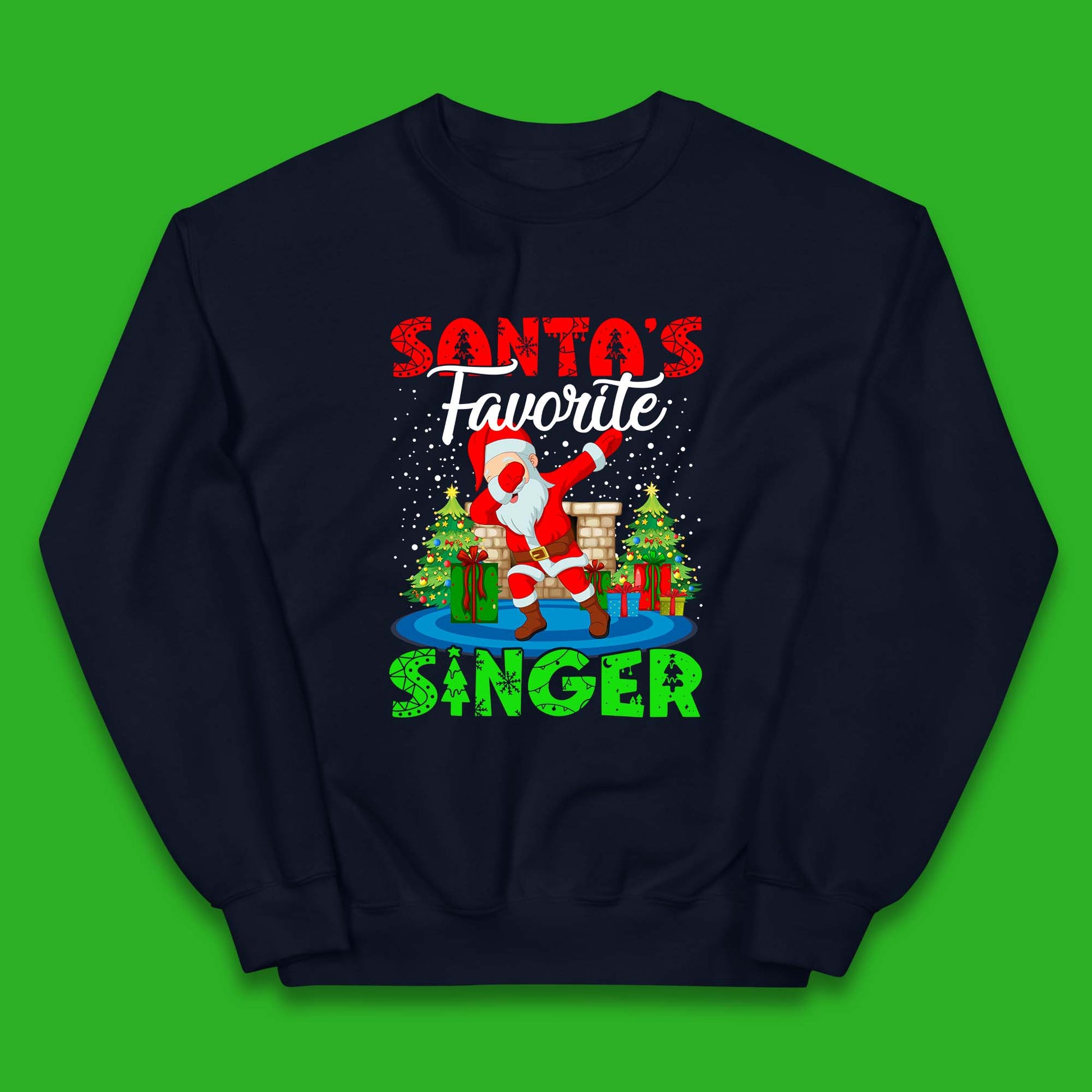 christmas dabbing santa jumper