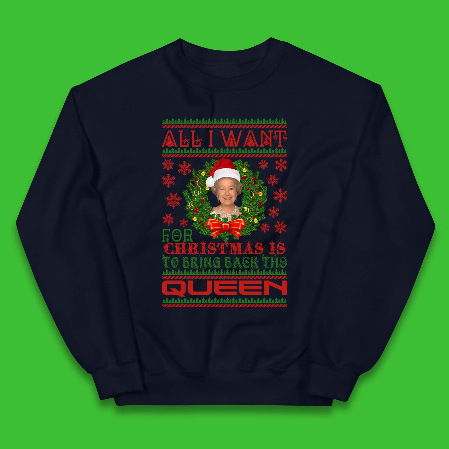 All I Want For Christmas Is To Bring The Back Queen Kids Jumper