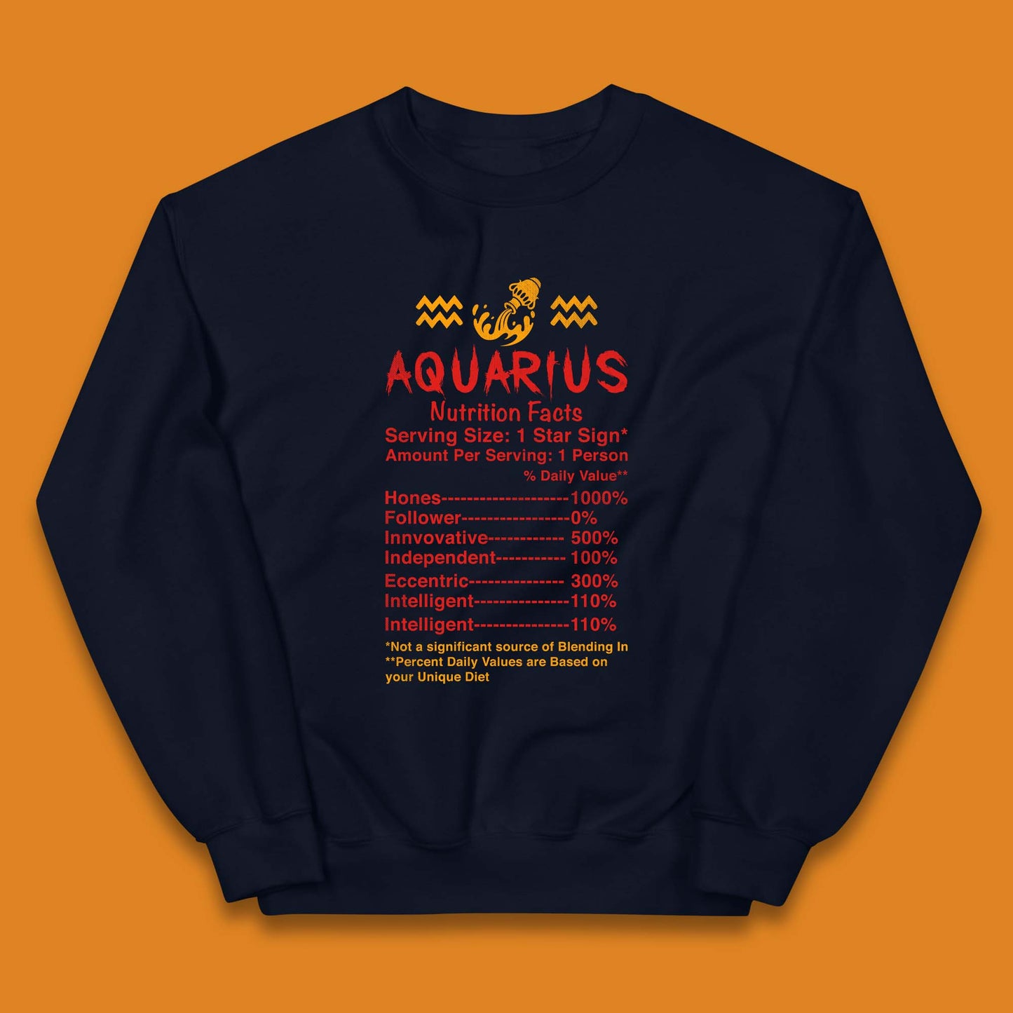 Aquarius Nutrition Facts Kids Jumper