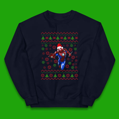 Iron Spider Man Suit Christmas Kids Jumper