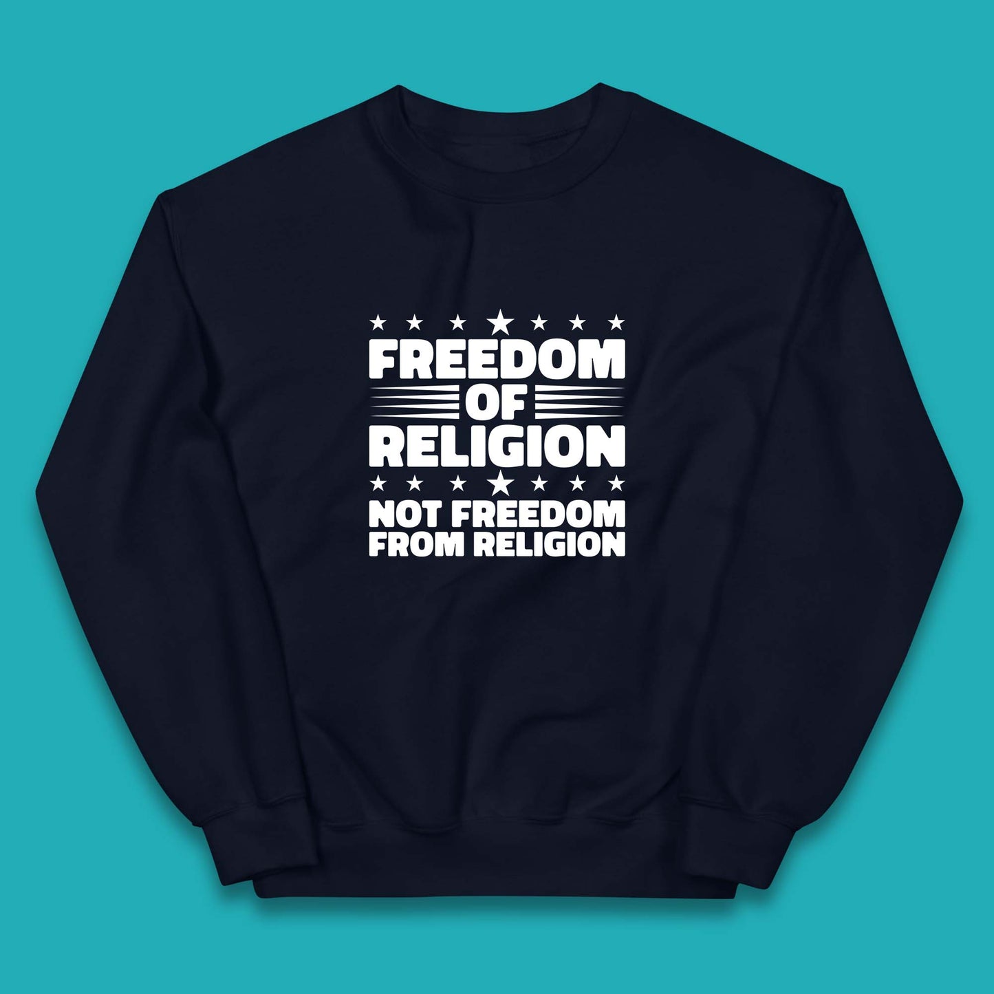 Freedom Of Religion Not Freedom From Religion Separation Of Church Of State Anti-Fascist Kids Jumper