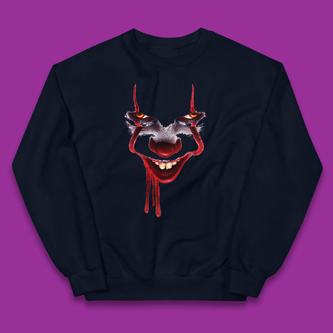 Pennywise Clown IT Chapter 2 Halloween Horror Movie Character Kids Jumper