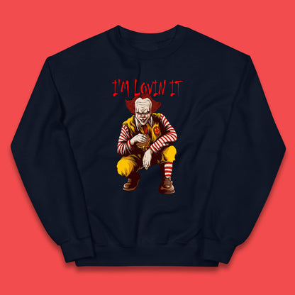 I'm Loven It Pennywise Clown Halloween IT Pennywise Clown Horror Movie Fictional Character Kids Jumper