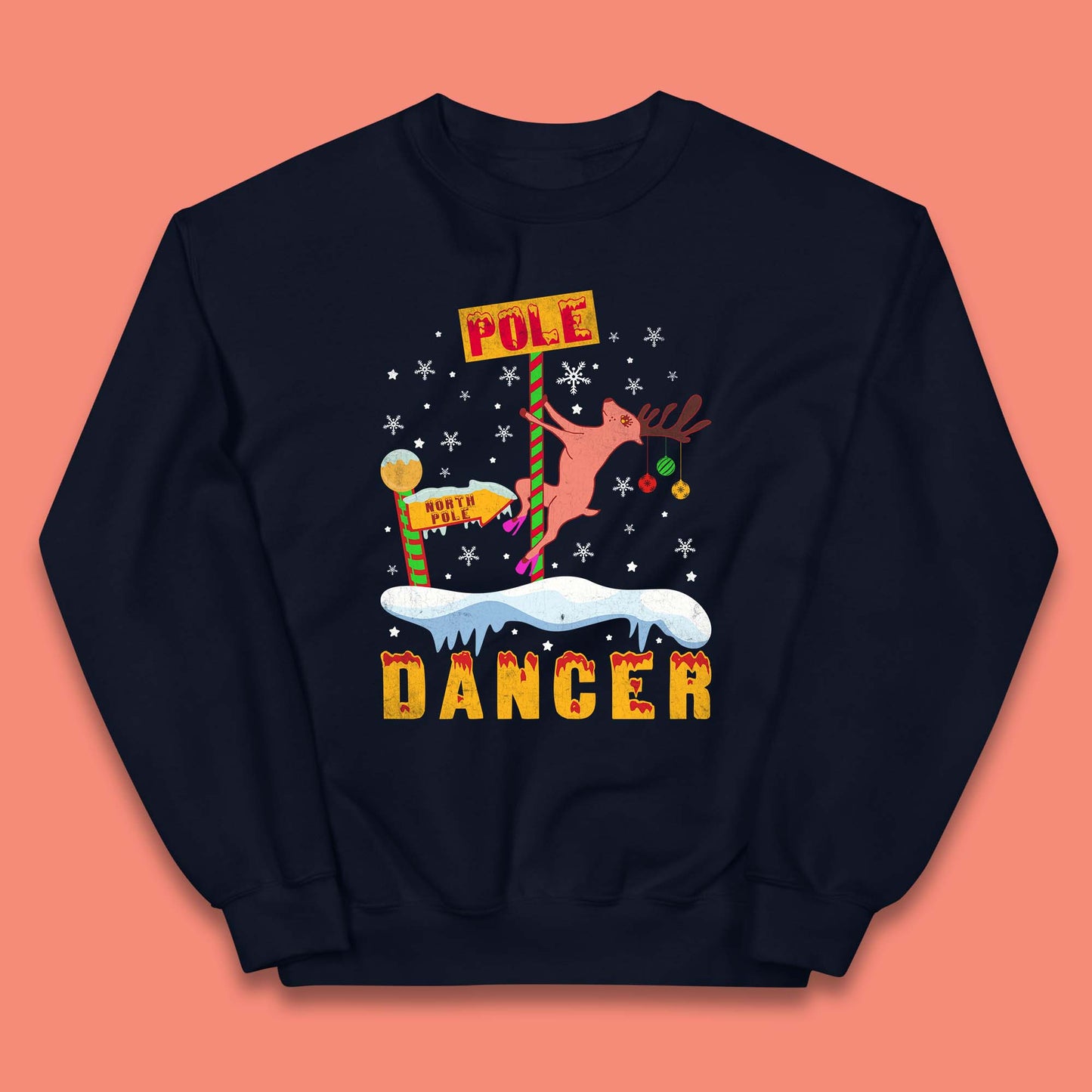 North Pole Dancer Christmas Kids Jumper