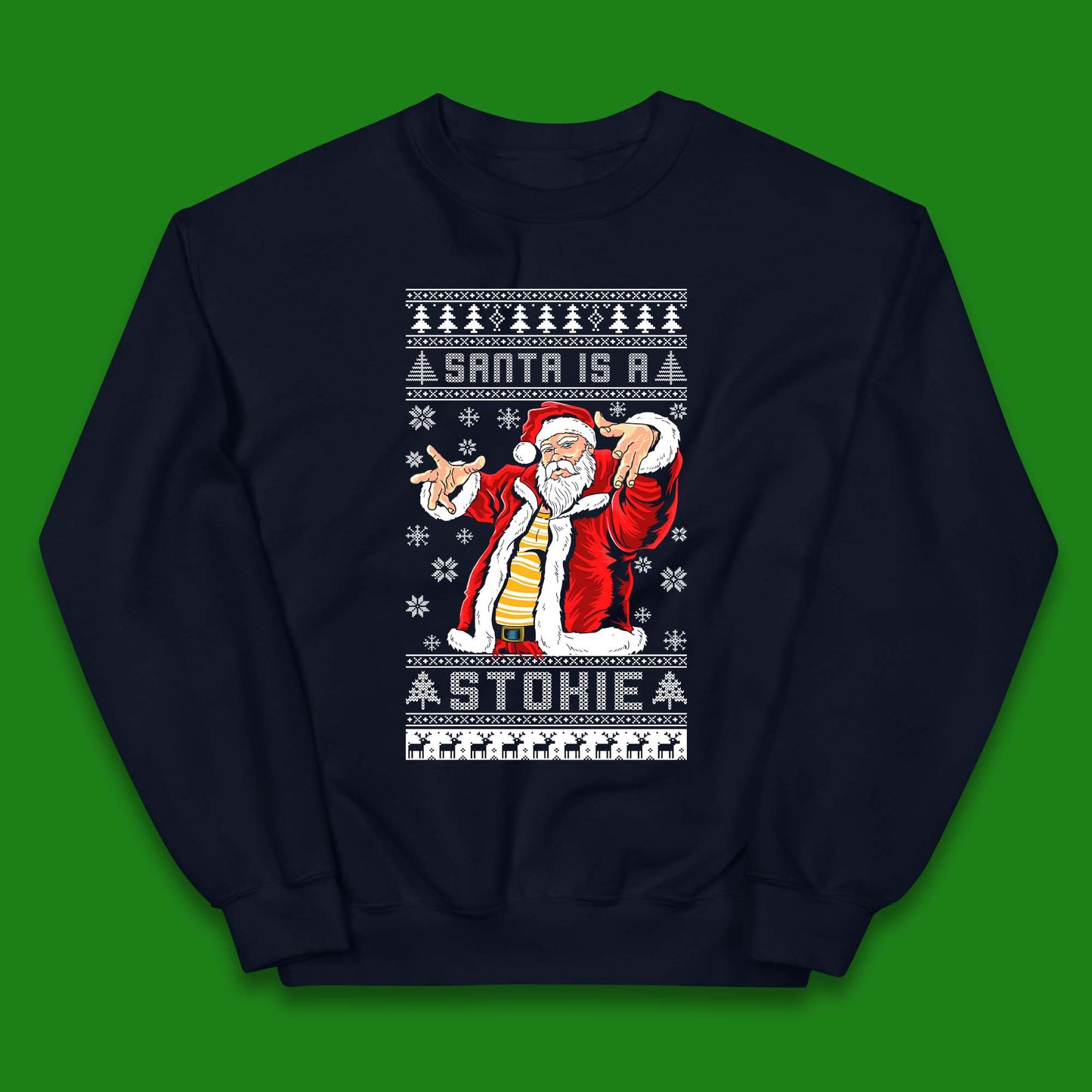 Santa is A Stokie Christmas Kids Jumper