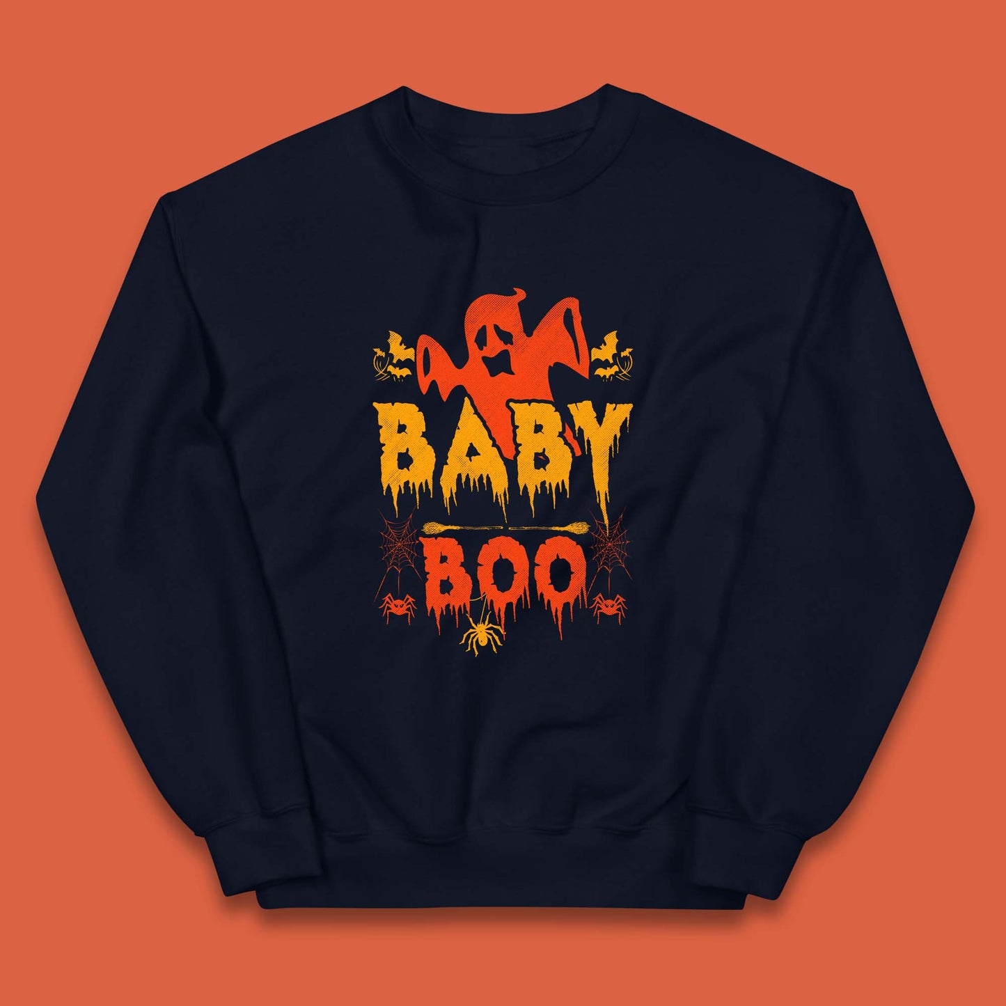 Baby Boo Happy Halloween Spooky Funny Baby Boo Ghost Kids Jumper