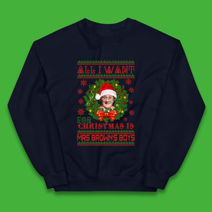 Want Mrs Brown's Boys For Christmas Kids Jumper