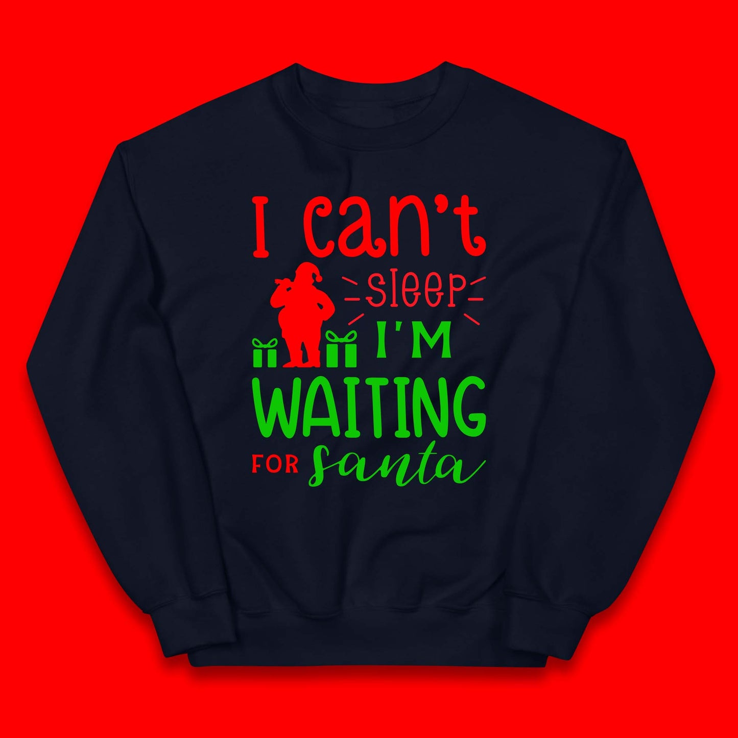 Christmas Waiting For Santa Kids Jumper