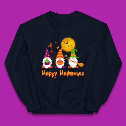 Happy Halloween Gnomies Spooky Witch Gnomes Scary Gnome Lover Kids Jumper