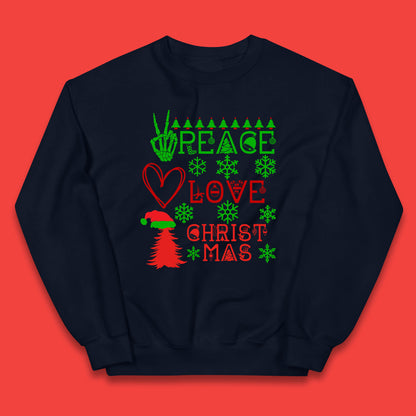 peace love christmas sweater