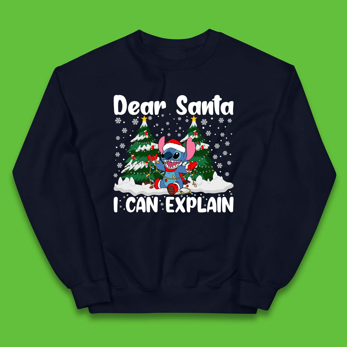 Santa Stitch Christmas Kids Jumper