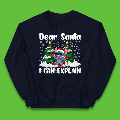 Santa Stitch Christmas Kids Jumper