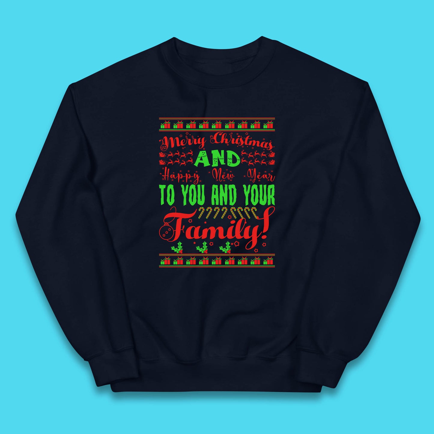 merry christmas family jumper