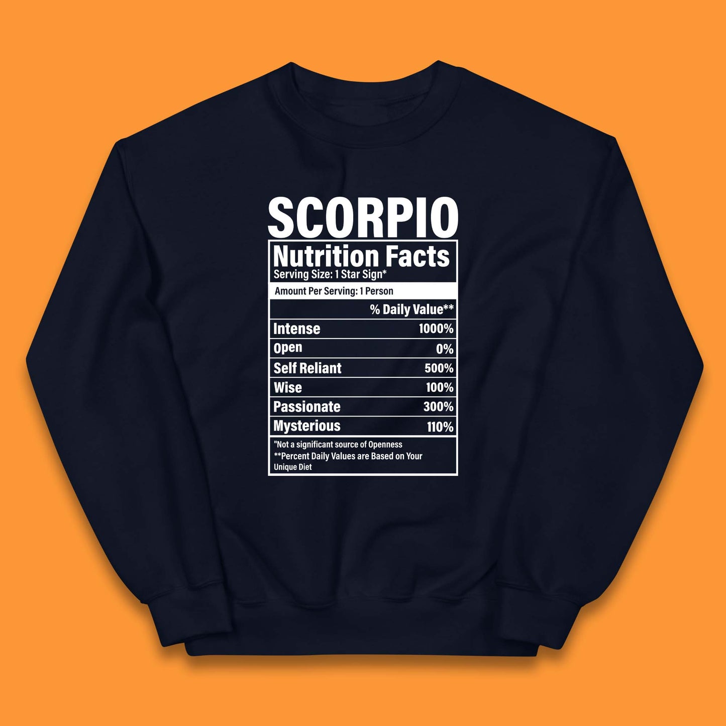 Scorpio Nutrition Facts Kids Jumper