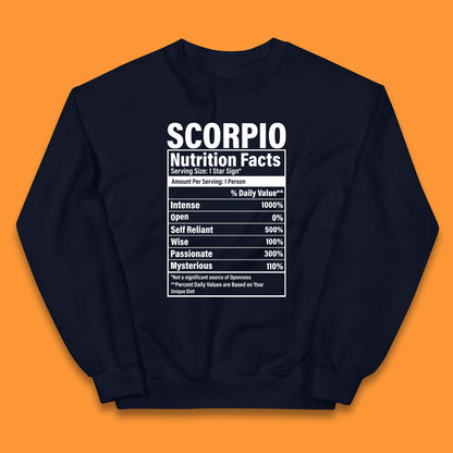 Scorpio Nutrition Facts Kids Jumper