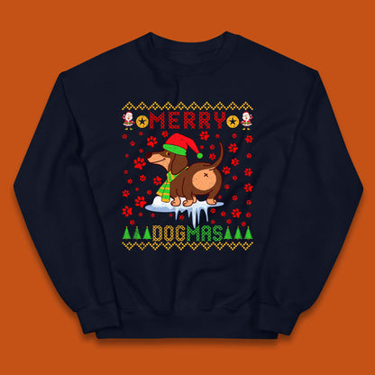Merry Dogmas Christmas Kids Jumper