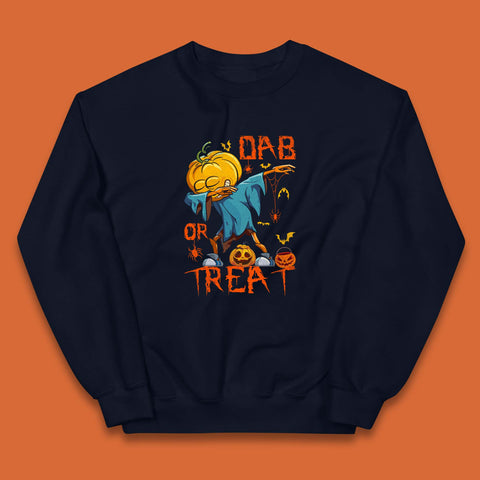 Dab Or Treat Scarecrow Dabs Halloween Dabbing Dance Horror Scary Kids Jumper