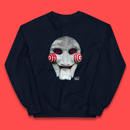 Vintage Saw Jigsaw Halloween Horror Movie Character Halloween Killer Kids Jumper