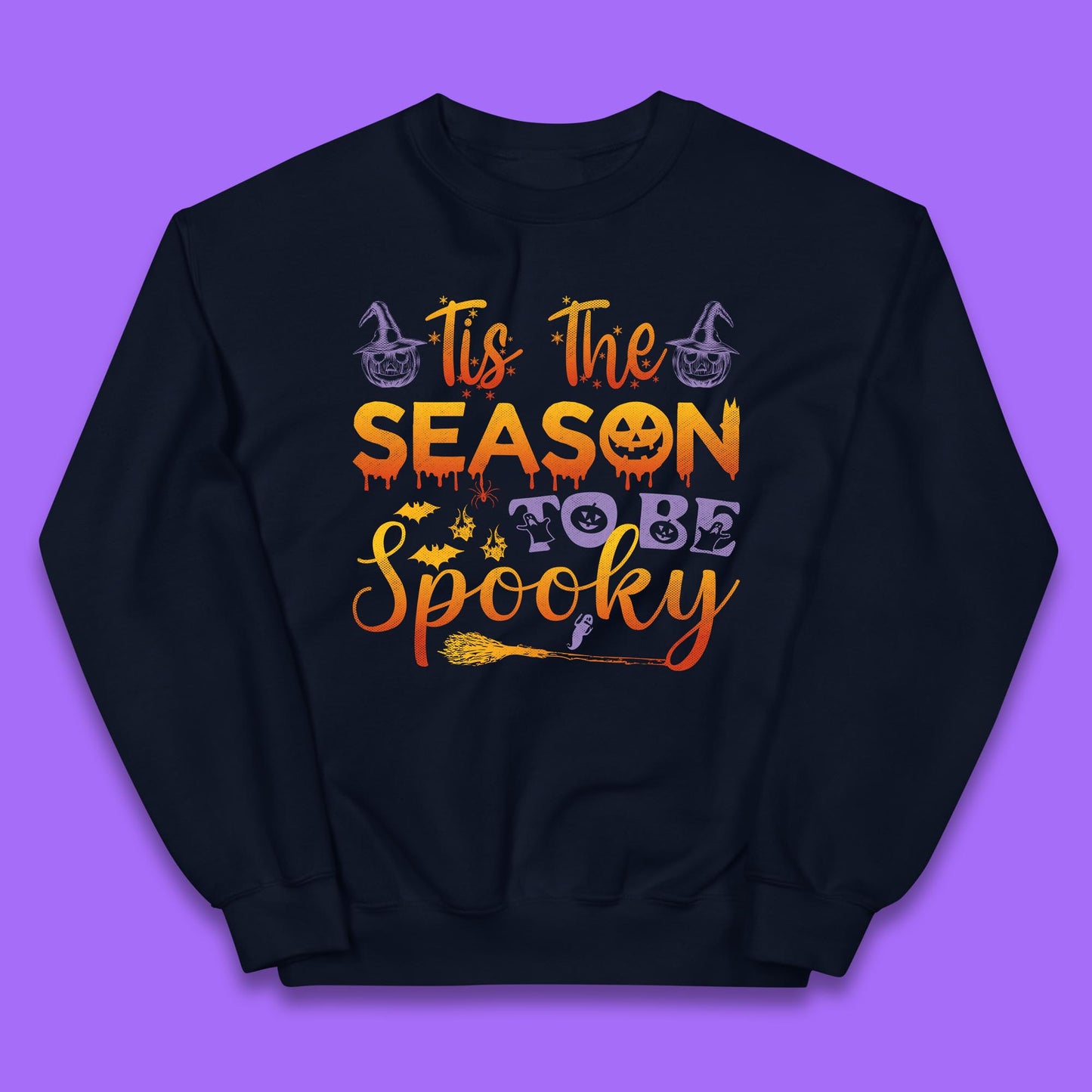 Tis The Season To Be Spooky Halloween Creepy Season Kids Jumper