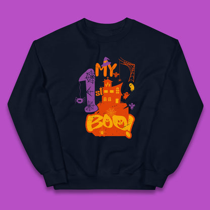 My 1st Boo Halloween Horror Scary Witch House Spooky Season Kids Jumper