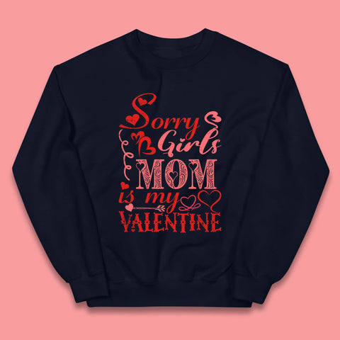 Mom Is My Valentine Kids Jumper