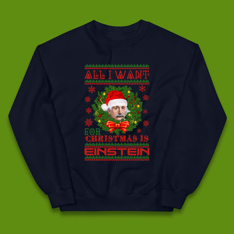 Want Einstein For Christmas Kids Jumper