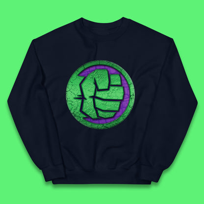 Marvels Avengers The Incredible Hulk Smash Fist Circle Logo Hulk Giant Man Hulk Superhero Movies Kids Jumper