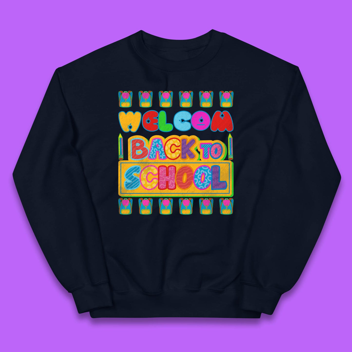 Return to School End of Vocation School Welcome Day Welcome Back To School Kids Jumper