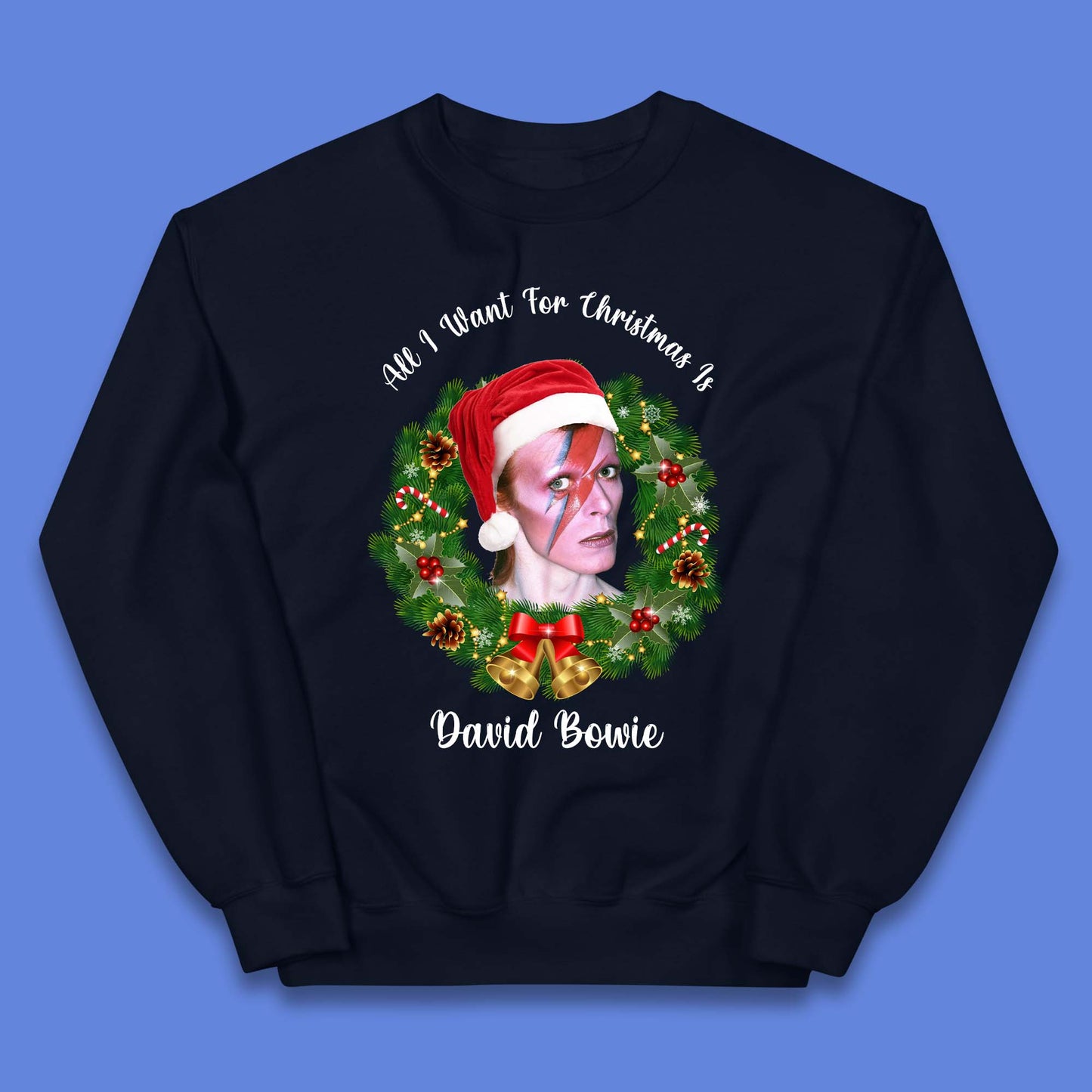 David Bowie Christmas Kids Jumper