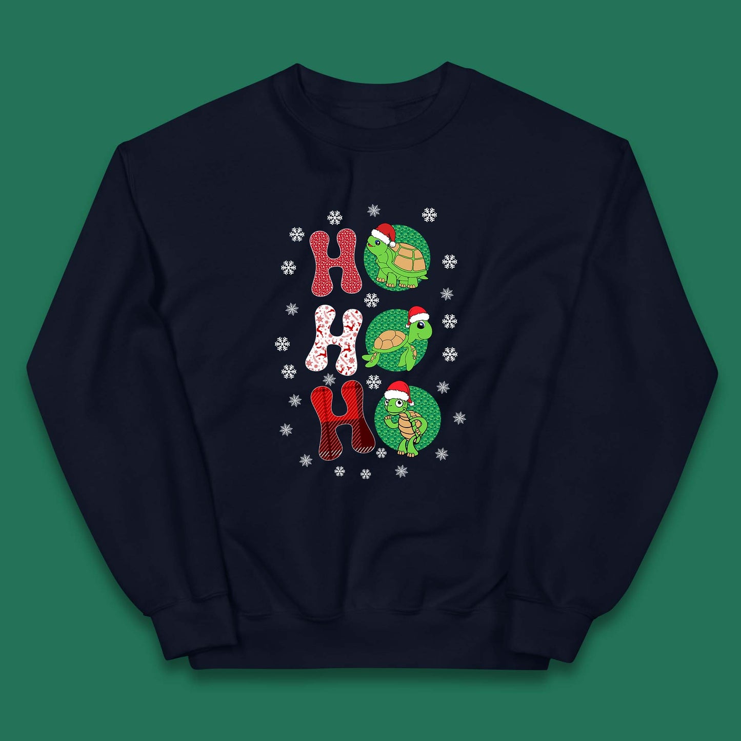 turtles santa kids jumper
