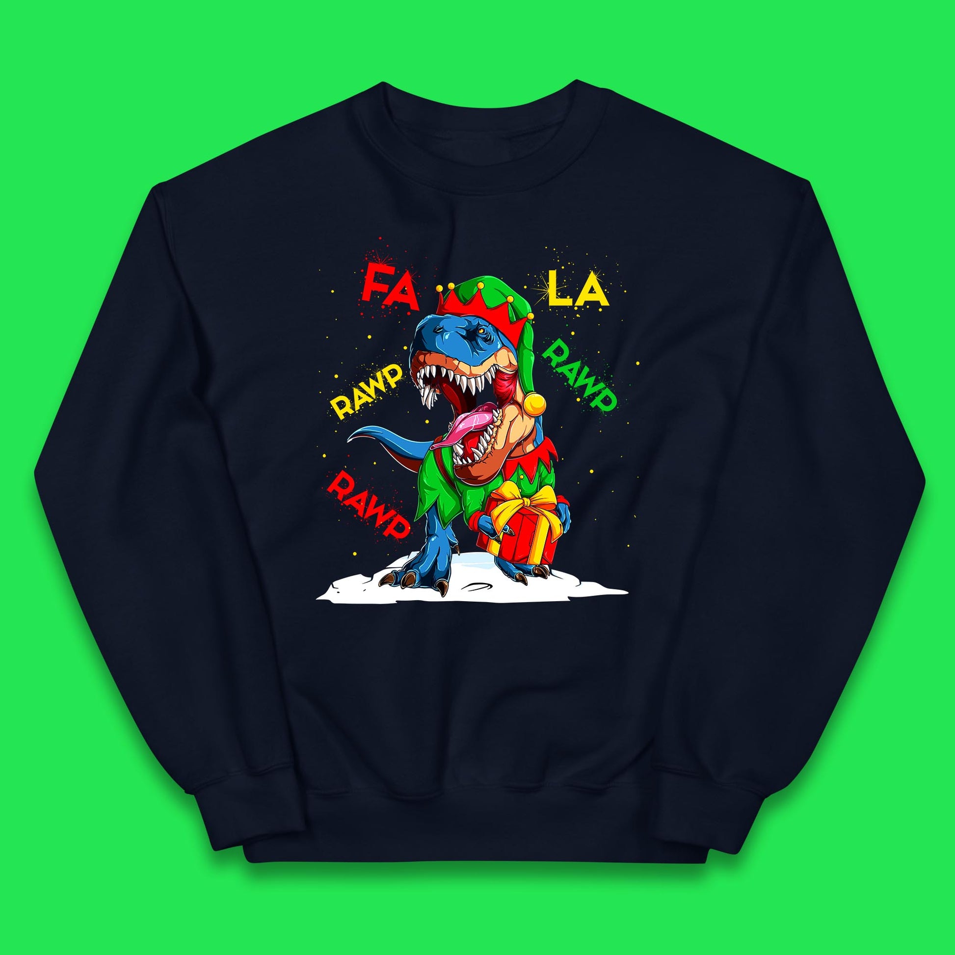 christmas dinosaur jumper