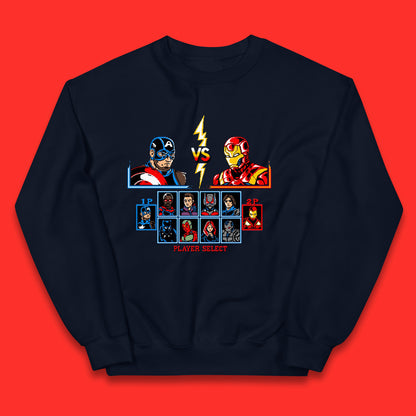 Captain America VS Iron Man Marvel Avengers Superheros Movie Character Panther Widow Thor Kids Jumper