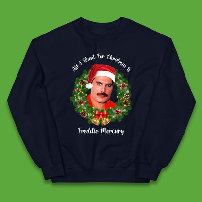 Freddie Mercury Christmas Kids Jumper
