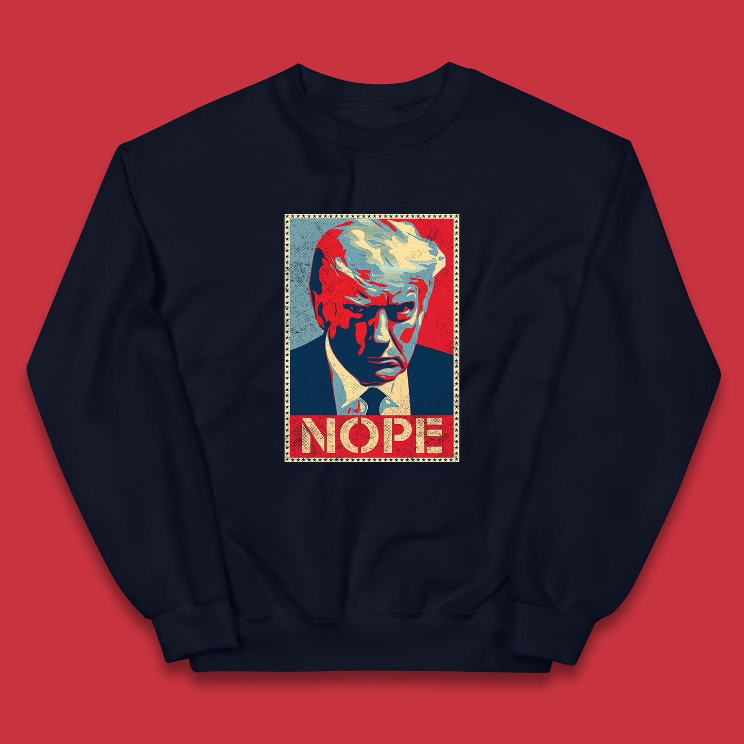 Donald Trump Nope Mugshot Funny Political Obama Hope Anti Trump Kids Jumper
