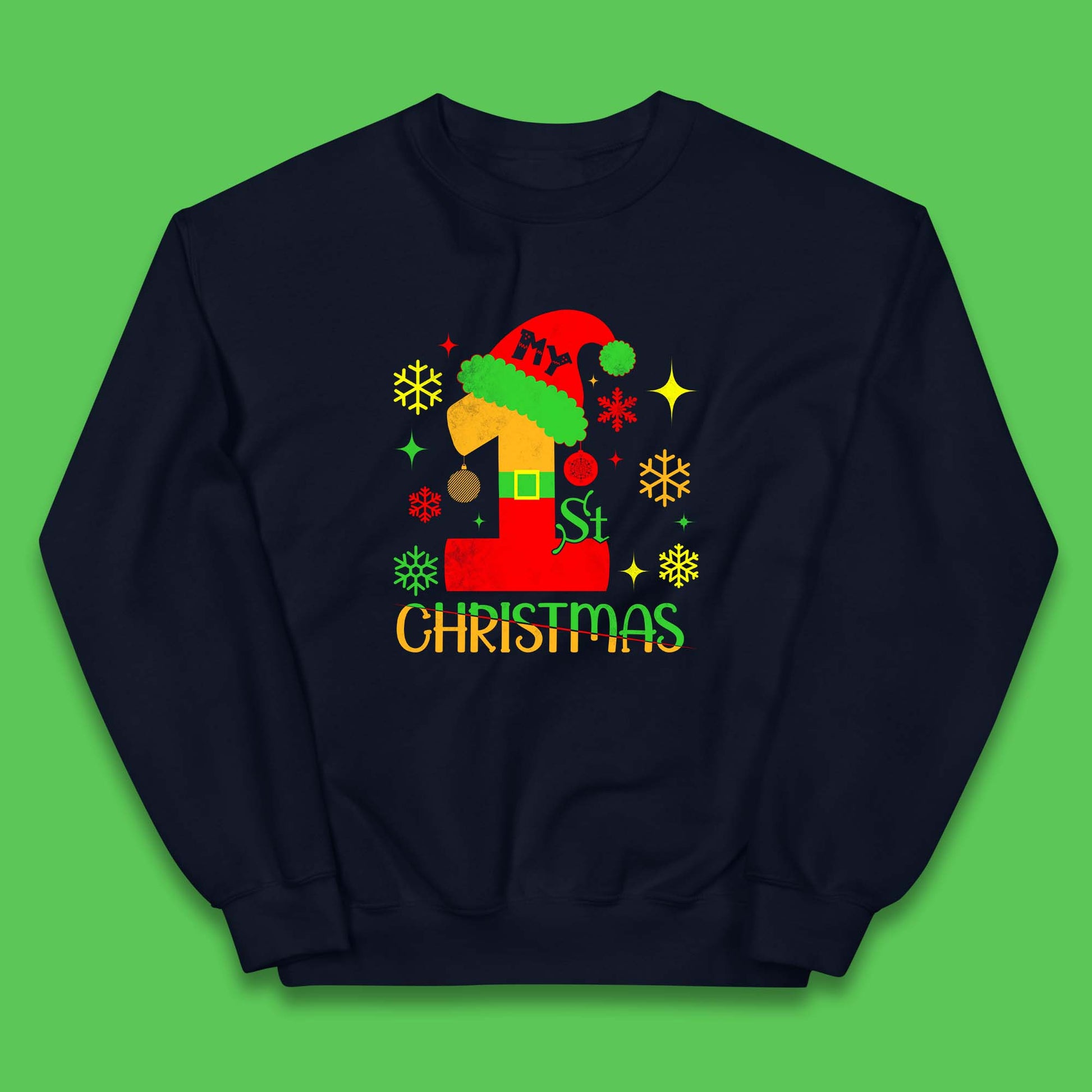 my 1st christmas santa claus costume jumper