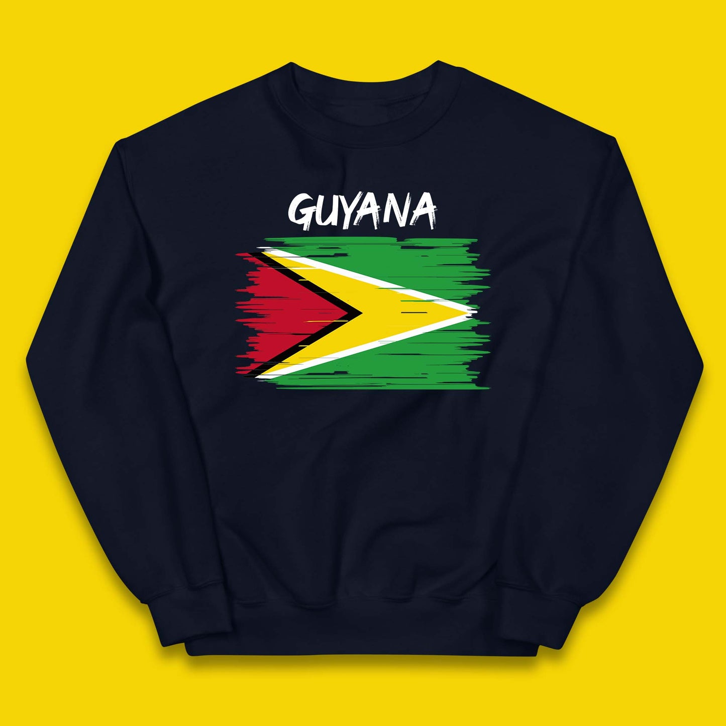 Guyana Flag Distressed Guyanese Flag Country In South America Kids Jumper
